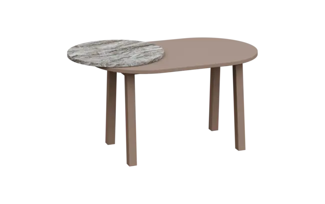 RGY 12 P konferenční stolek, pravý, masivní dřevěná podnož, deska 18 mm, 500x1020x625, neutrální